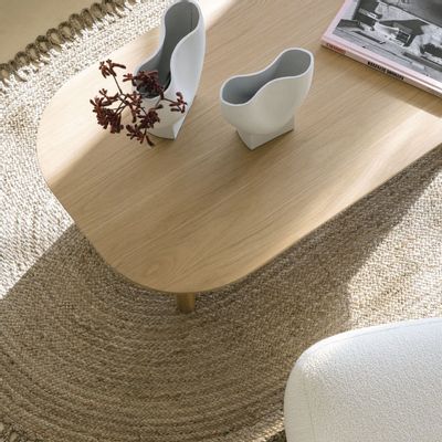 Other tables - SIMONA light oak coffee table - BLANC D'IVOIRE