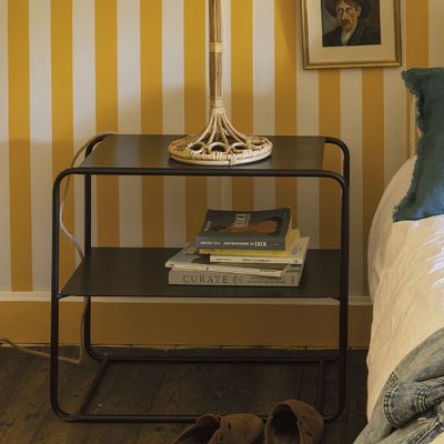 Sofas - ERNEST end table in black metal - BLANC D'IVOIRE