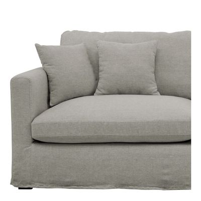 Sofas - ANGIE linen blend sofa cover - Light gray - BLANC D'IVOIRE