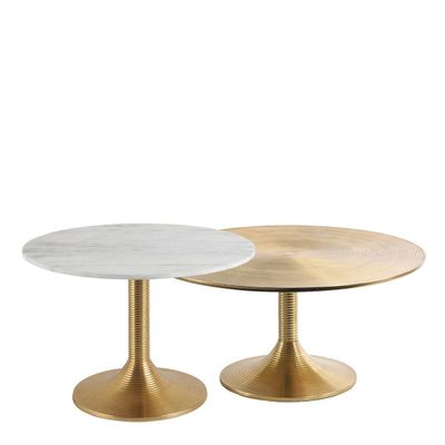 Tables basses - Set de 2 tables basses CHARLOTTE - BLANC D'IVOIRE