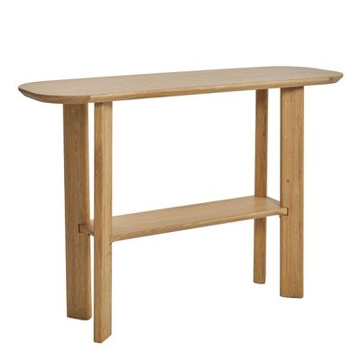 Console table - SIMONA light oak console - BLANC D'IVOIRE