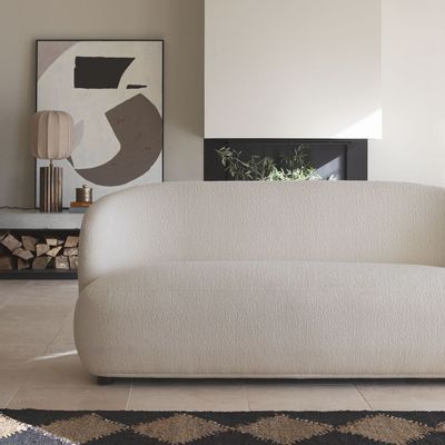 Sofas - LISETTE sofa in French terry - Cream - BLANC D'IVOIRE