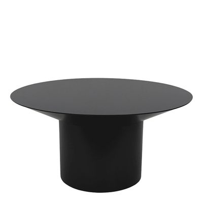 Tables basses - Table basse ANDREA en métal noir - BLANC D'IVOIRE
