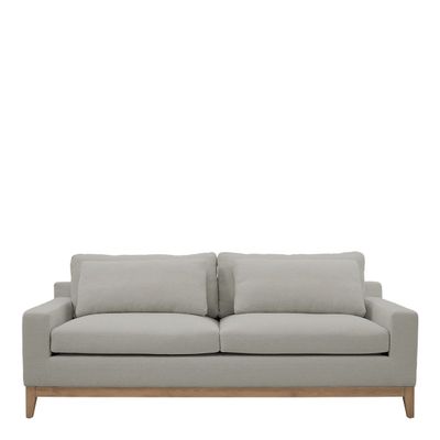 Sofas - LEONORE sofa in linen blend - Light gray - BLANC D'IVOIRE