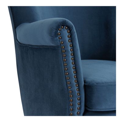 Armchairs - CLAUDE armchair midnight blue - BLANC D'IVOIRE