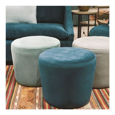 Ottomans - STOCKHOLM sage pouf - BLANC D'IVOIRE