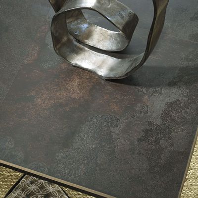 Tables basses - Table basse GIULIA carrée avec plateau en céramique et pieds en métal - 100 x 100 x 40 cm - BLANC D'IVOIRE