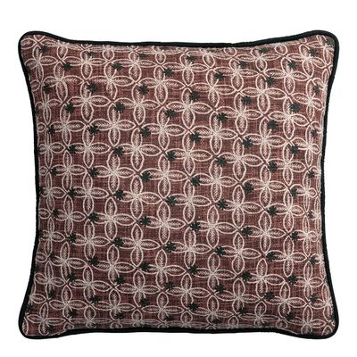 Coussins textile - Housse de coussin CHANDRA - Rose - 50 x 50 cm - BLANC D'IVOIRE