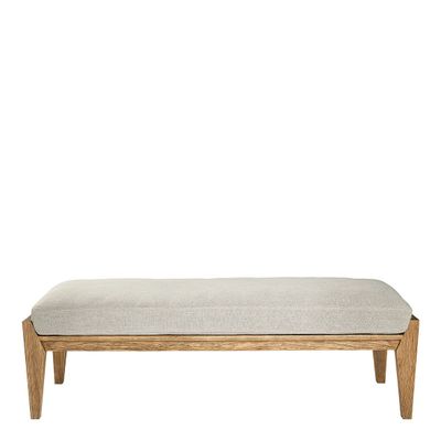 Benches - PAUL bench and beige linen blend mattress - BLANC D'IVOIRE