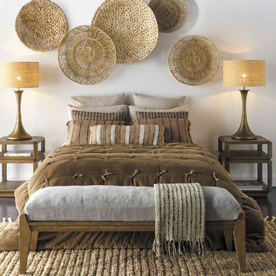 Benches - PAUL bench and beige linen blend mattress - BLANC D'IVOIRE