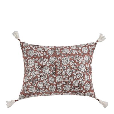Coussins textile - Housse de coussin EDEN en coton - Terracotta - 30 x 40 cm - BLANC D'IVOIRE