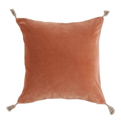 Fabric cushions - MATTEO cushion cover in cotton and linen velvet - Blush - 50 x 50 cm - BLANC D'IVOIRE