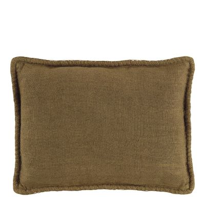 Cushions - LOUISE linen cushion - Bronze - BLANC D'IVOIRE