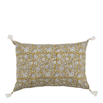 Coussins textile - Housse de coussin EDEN en coton - Safran - 60 x 40 cm - BLANC D'IVOIRE