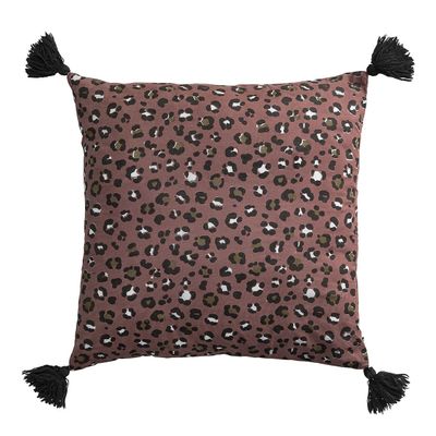 Coussins textile - Housse de coussin BAGHEERA - Rose - 50 x 50 cm - BLANC D'IVOIRE