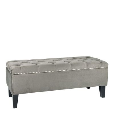 Bancs - Banc coffre ARTHUR gris foncé - BLANC D'IVOIRE