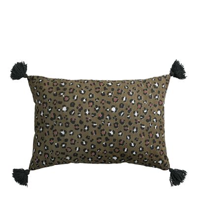 Coussins textile - Housse de coussin BAGHEERA - Bronze - 60 x 40 cm - BLANC D'IVOIRE