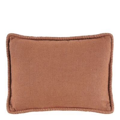 Cushions - LOUISE linen cushion - Terracotta - BLANC D'IVOIRE