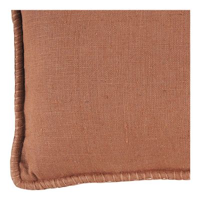 Coussins - Coussin LOUISE lin - Terracotta - BLANC D'IVOIRE