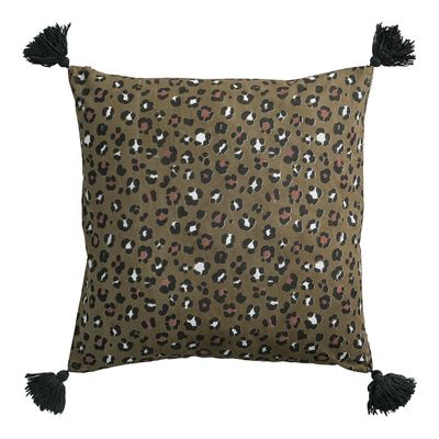 Coussins textile - Housse de coussin BAGHEERA - Bronze - 50 x 50 cm - BLANC D'IVOIRE