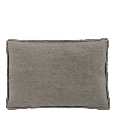 Coussins - Coussin LOUISE lin - Gris - BLANC D'IVOIRE