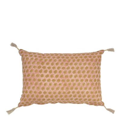 Coussins textile - Housse de coussin TOKYO en coton - Rose - 60 x 40 cm - BLANC D'IVOIRE