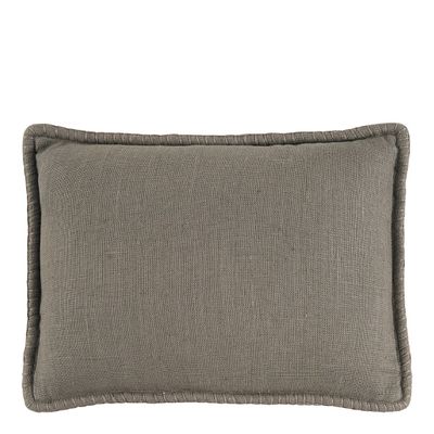 Coussins - Coussin LOUISE lin - Gris - BLANC D'IVOIRE
