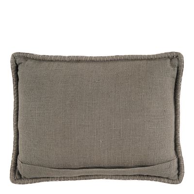 Cushions - LOUISE linen cushion - Gray - BLANC D'IVOIRE