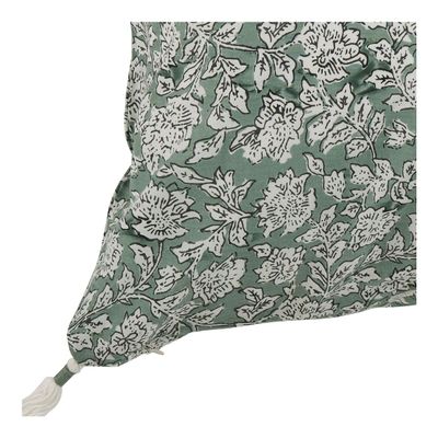 Fabric cushions - EDEN cotton cushion cover - Celadon - 60 x 40 cm - BLANC D'IVOIRE