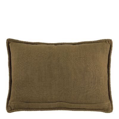 Cushions - LOUISE linen cushion - Bronze - BLANC D'IVOIRE