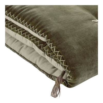 Sofas - MATTEO futon in cotton and linen velvet - Khaki - 180 x 80 cm - BLANC D'IVOIRE