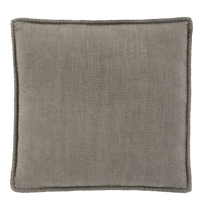 Coussins - Coussin LOUISE lin - Gris - BLANC D'IVOIRE