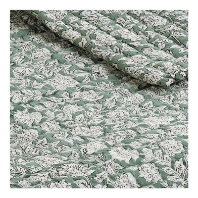 Bed linens - EDEN cotton bedspread - Celadon - 230 x 180 cm - BLANC D'IVOIRE