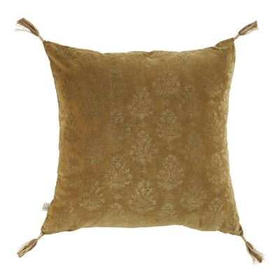 Coussins - Coussin AURORE velours - Bronze et doré - BLANC D'IVOIRE