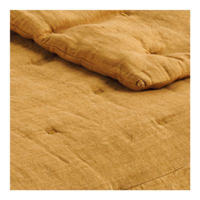 Bed linens - CHLOÉ bedspread in washed linen - Saffron - 230 x 180 cm - BLANC D'IVOIRE