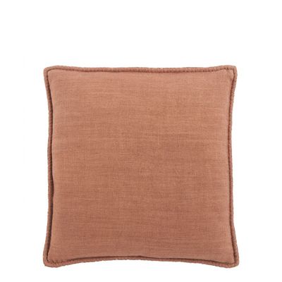 Coussins - Coussin LOUISE lin - Terracotta - BLANC D'IVOIRE