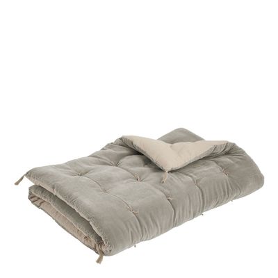 Sofas - MATTEO futon in cotton and linen velvet - Gray - BLANC D'IVOIRE