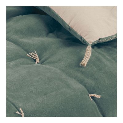 Sofas - MATTEO futon in cotton and linen velvet - Celadon - BLANC D'IVOIRE