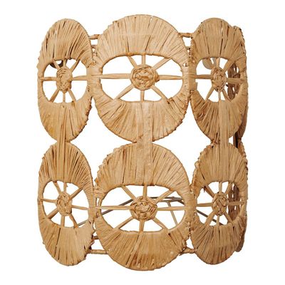 Blinds - BAILA non-electrified raffia wall light - 29 x 16 x 30 cm - BLANC D'IVOIRE