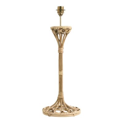 Lampes à poser - Pied de lampe SALOME en rotin - BLANC D'IVOIRE