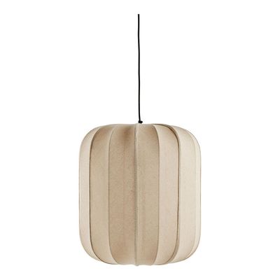 Hanging lights - CALYPSO suspension in jute canvas - ø 45 cm - BLANC D'IVOIRE