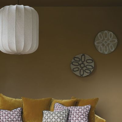 Hanging lights - CALYPSO suspension in jute canvas - ø 45 cm - BLANC D'IVOIRE