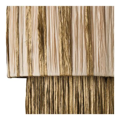 Wall lamps - Non-electrified raffia wall light NIA - Gold and natural - BLANC D'IVOIRE