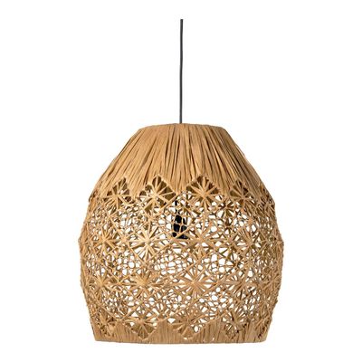 Suspensions - Suspension CAPUCINE en raphia - ø 48 cm - BLANC D'IVOIRE