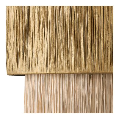 Wall lamps - NIA non-electrified raffia wall light - Gold - BLANC D'IVOIRE