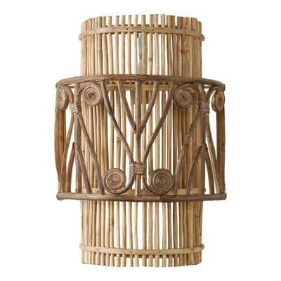 Appliques - Applique non électrifiée en rotin GARANCE - BLANC D'IVOIRE