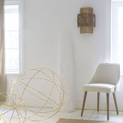 Appliques - Applique non électrifiée en rotin GARANCE - BLANC D'IVOIRE