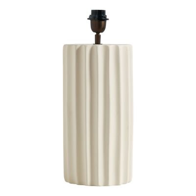 Table lamps - ATHENA lamp base in white ceramic - ø 17 x 50 cm - BLANC D'IVOIRE