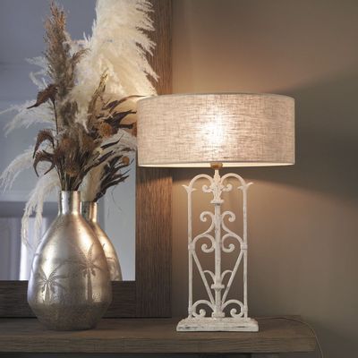 Blinds - Natural linen lampshade - BLANC D'IVOIRE