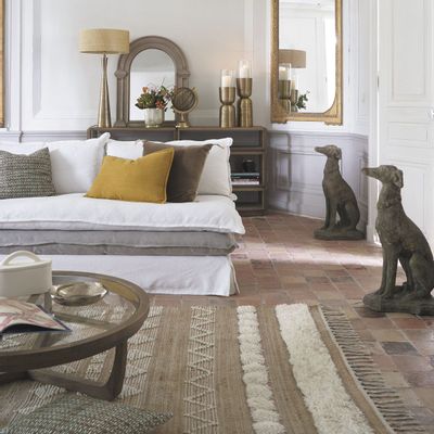 Abat-jours - Abat-jour raphia - ? 45 cm - BLANC D'IVOIRE